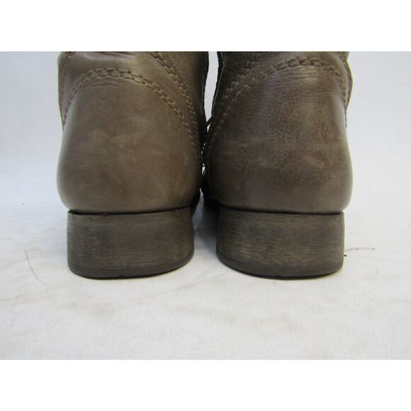 STEVE MADDEN Womens Sz 6 M Brown Leather Zip Combat High Ankle Boots TROOPA - Picture 8 of 10